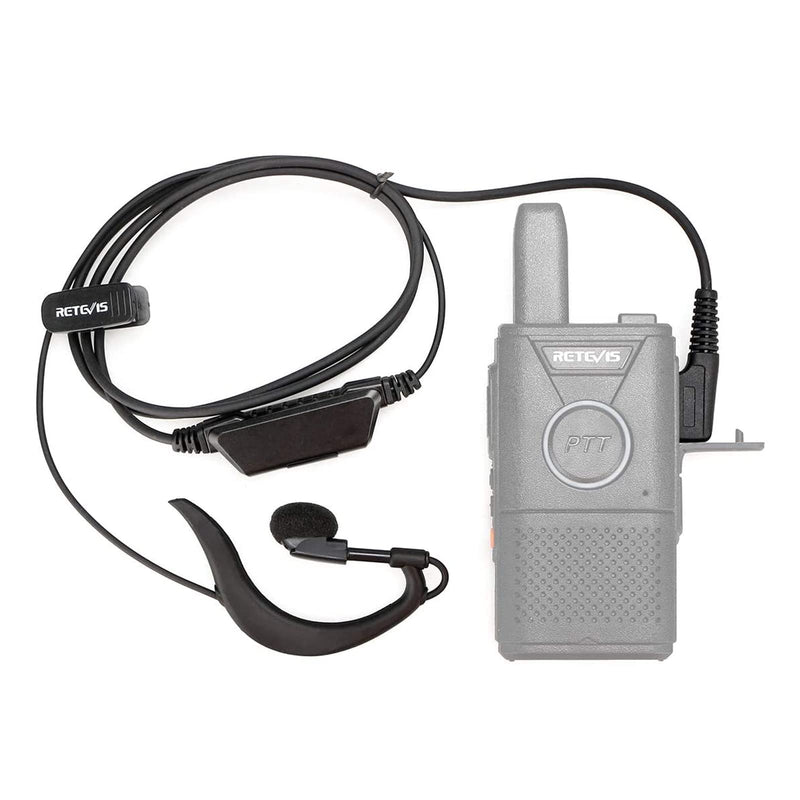 [Australia - AusPower] - Retevis RT18 Walkie Talkie Earpiece Two Way Radio Headset with Microphone Police Security Earpiece for Retevis RT18 RT22 RT21 H-777 Baofeng 888S UV-5R Arcshell AR-6 Radios (5 Pack) 