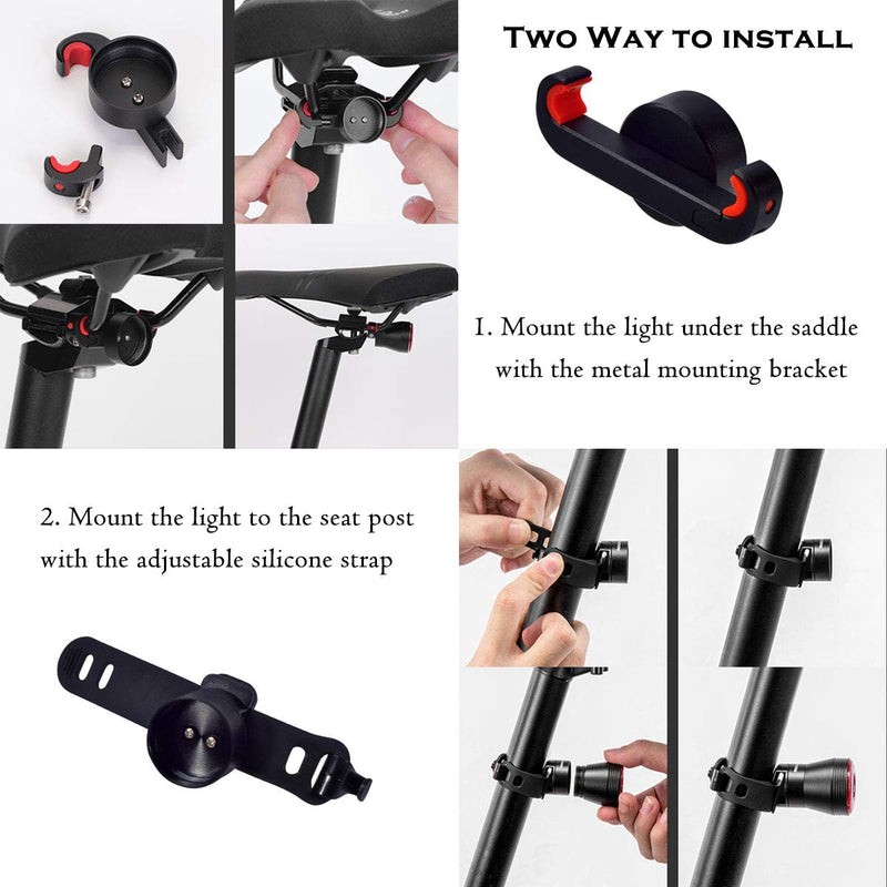 [Australia - AusPower] - G Keni Smart Bike Tail Light, Brake Sensing Rear Lights, Ultra Bright LED Warning Bicycle Flashlight, USB Rechargeable, Auto On/Off Sensor, IPX6 Waterproof, Cycling Safety Back Taillight Accessories 