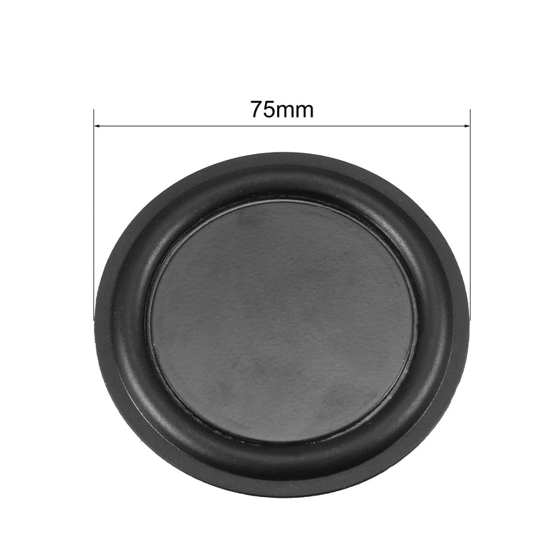 [Australia - AusPower] - uxcell 2Pcs 3" 75mm Bass Speaker Passive Radiator Auxiliary Rubber Vibration Plate Subwoofer DIY Repair 