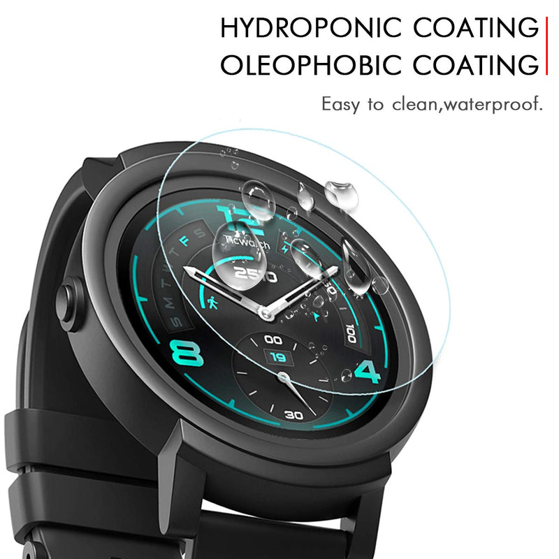 [Australia - AusPower] - FINENIC Compatible for Fossil Gen 5 Carlyle HR Smartwatch Tempered Glass Screen Protector 【3 PCS】 