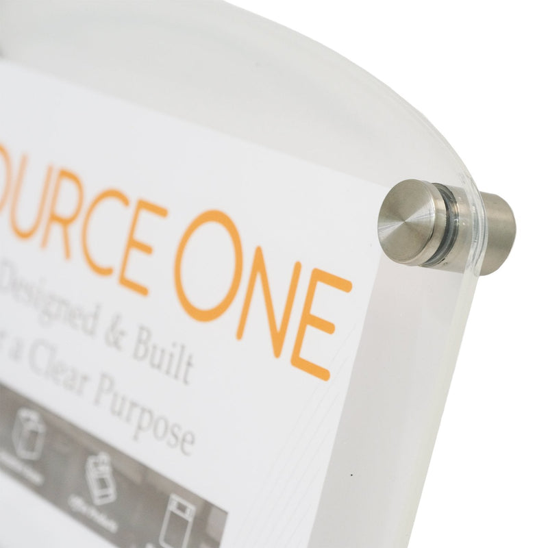 [Australia - AusPower] - Source One Deluxe Clear Acrylic Standoff Sign Holders 1 Sign, 2 Sign & 3 Signs Available (1 Sign, 1 Pack) 