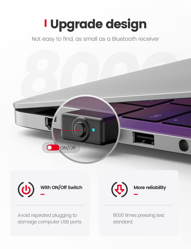 [Australia - AusPower] - VAYDEER Tiny Mouse Jiggler USB Port Mouse Mover Supports Multi-Track, Driver-Free, Plug-and-Play with ON/Off Switch Black Square Mouse Jiggler 
