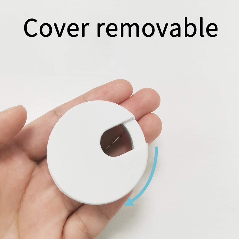 [Australia - AusPower] - JANEMO Extended Neck Washer Grommets,4 Pcs Wire Hole Cover,1-3/8 Inch Mounting Hole Cover for Wires,Use for Organize The Wires from Computer Desks,PC Peripheral,Office Equipment,White 