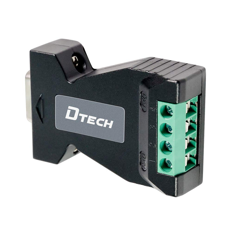 [Australia - AusPower] - DTECH RS232 to RS485 Converter Serial Adapter with 4 Position Terminal Block for Long Haul Data Communication Supports 600W Anti-Surge 