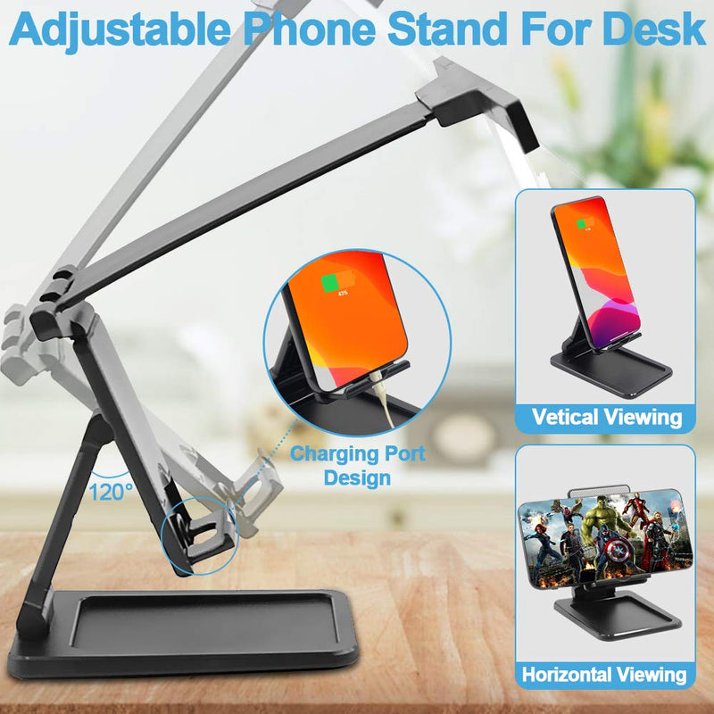 [Australia - AusPower] - Phone Screen Magnifier with Cell Phone Stand for Desk 12'' 3D HD Phone Screen Amplifier Projector Adjustable Desktop Phone Holder Stand Compatible with iPhone, Switch, iPad, Tablet, All Mobile Phones 