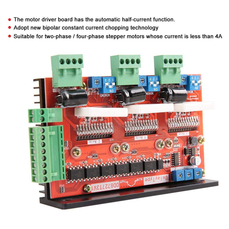 [Australia - AusPower] - Keenso Stepper Motor Driver 3 Axis 2-Phase 4A Stepper Motor Driver Controller 128 Subdivision Microstep LV8727 DD8727T3V1 