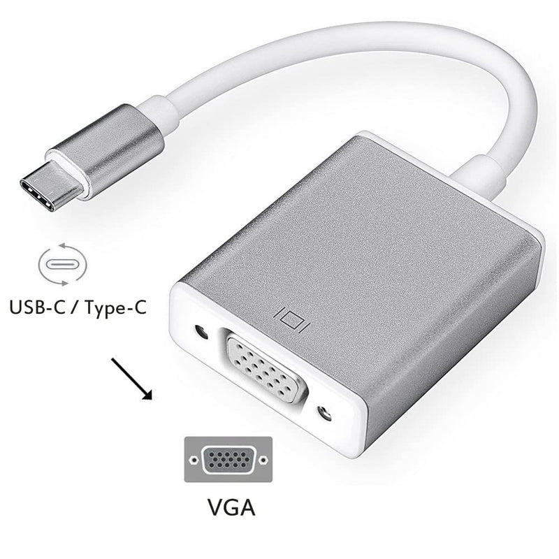 [Australia - AusPower] - Bincolo USB Type-C to VGA Adapter, USB-C to VGA, Thunderbolt 3 to VGA Adapter Compatible with MacBook, MacBook Pro, MacBook Air, iMac, XPS, Yoga and More 
