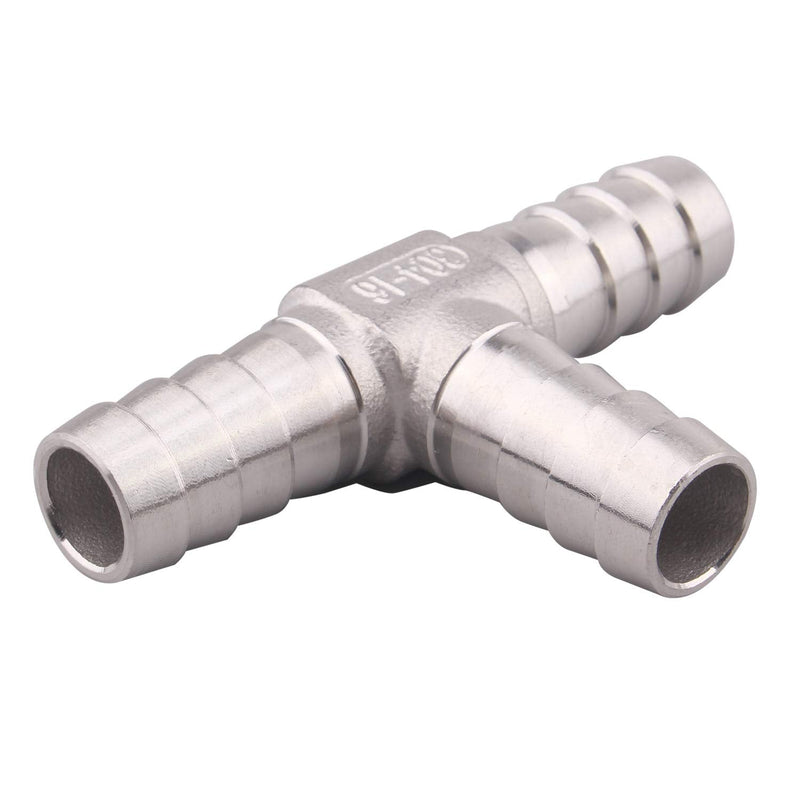[Australia - AusPower] - DERPIPE Stainless Steel 5/8" Hose Barb, 3 Way Tee T Shape Union Barbed Splitter Fitting 5/8" 