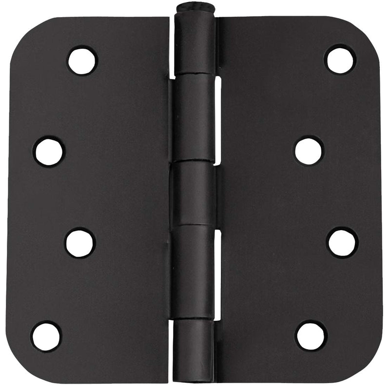 [Australia - AusPower] - Design House 188961 Door Hardware, 4-inch 5/8-inch Radius Hinge, Matte Black, 3 Piece 