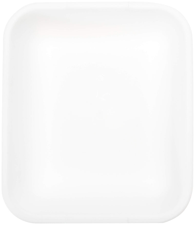[Australia - AusPower] - 11.4 QT White Plastic Rectangular Dish Pan, 14.45" x 12.55" x 5.67", Pack of 2 