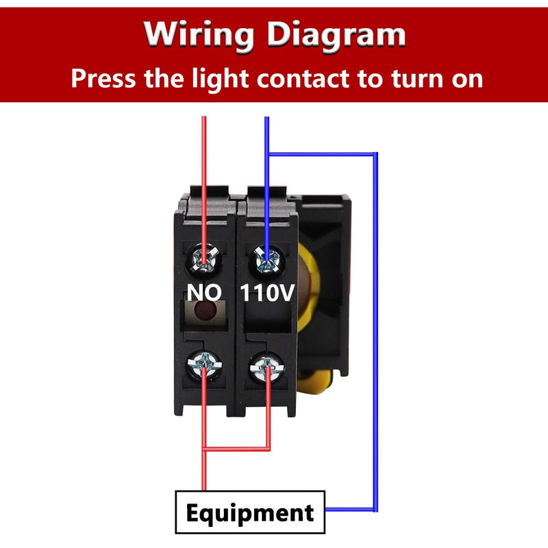 [Australia - AusPower] - mxuteuk Blue LED Light Voltage 110V-220V 22mm 1 NO 2 Positions Waterproof IP65 Latching Rotary Selector Switch 10A 600V LA155-A1-10XD-B 