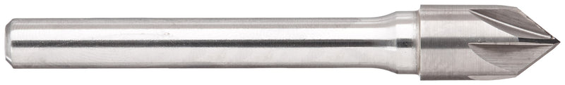[Australia - AusPower] - KEO 55794 Solid Carbide Single-End Countersink, Uncoated (Bright) Finish, 6 Flutes, 82 Degree Point Angle, Round Shank, 1/4" Shank Diameter, 3/8" Body Diameter 