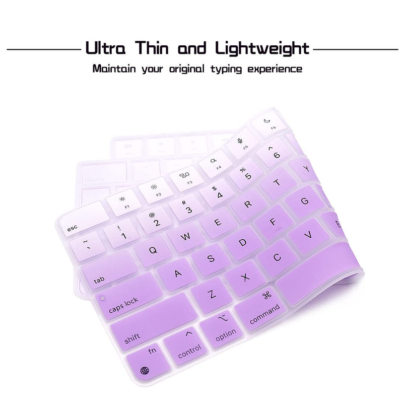 [Australia - AusPower] - HRH Silicone Keyboard Cover for Apple iMac 24 Inch 2021 Newest Magic Keyboard with Touch ID A2449 Keyboard Cover Protector Skin,for Apple iMac 24 Inch M1 Chip 2021 Magic Keyobard A2450-Mint Purple Mint purple 