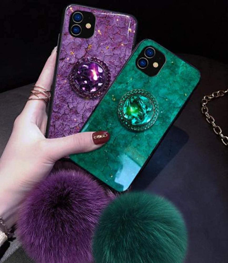 [Australia - AusPower] - for Cute iPhone 13 Pro Max Case with Ring Kickstand and Strap for Women Girls,Luxury Glitter Sparkle Marble Design Bling Girly Soft Rugged TPU Bumper Hard Phone Case for iPhone 13 Pro Max 6.7'' Green iPhone 13 Pro Max 6.7 Inch 