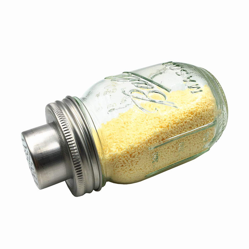 [Australia - AusPower] - 2 Pack Stainless Steel Mason Jar Shaker Lids with Silicone Seals for Dredge Flour,Mix Spices,Sugar, Salt, Peppers and Any Regular Mouth Mason Jar Canning Jar 