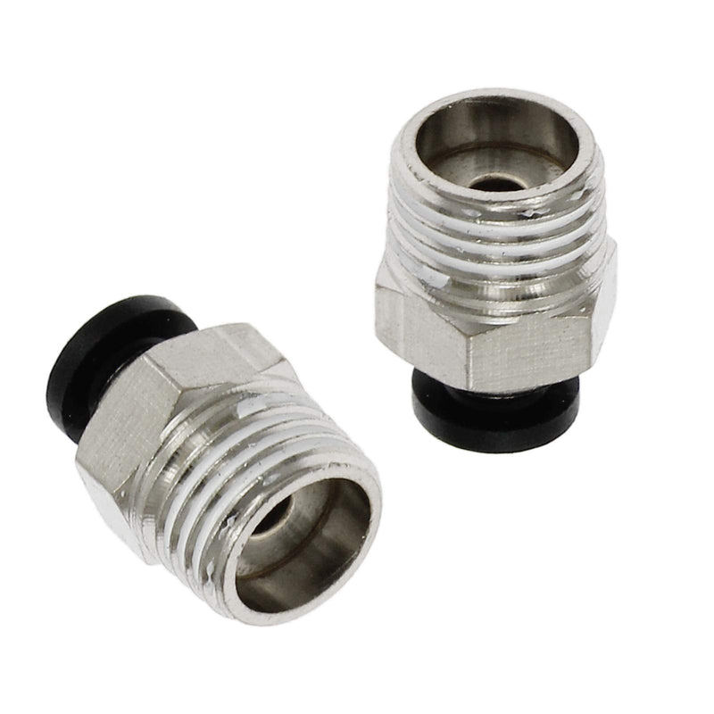 [Australia - AusPower] - TOUHIA Pneumatic Male Straight Push to Connect Fitting 4mm Tube OD x 1/4" NPT Thread - Pack of 10 
