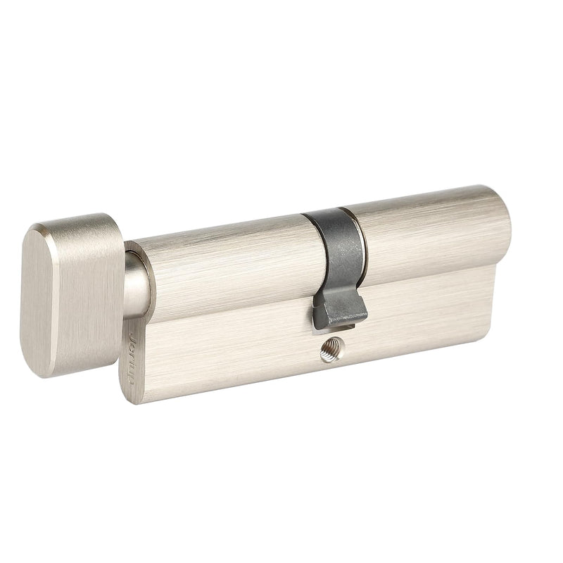 [Australia - AusPower] - Jeriup 80mm Euro Profile Lock Cylinder KEYED Alike Function with 5 Keys (dimple), Single Open Copper Lock Cylinder, Anti-Rust Corrosion Resistant Anti-Theft Wooden Door Lock Cylinder 