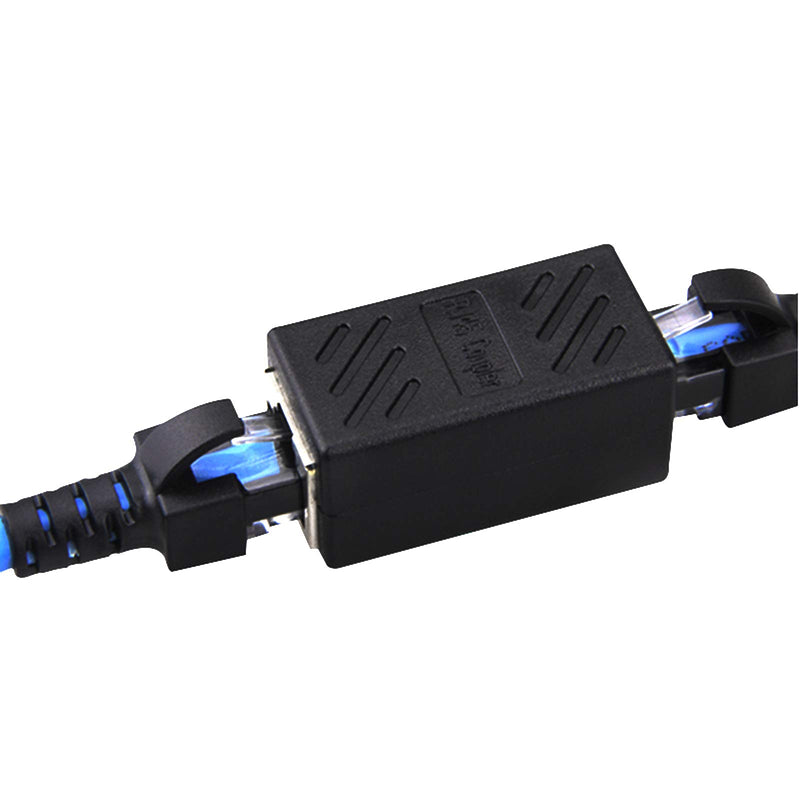 [Australia - AusPower] - AXLIZER 2PCS RJ11 6P4C Inline Coupler Modular Female to Female Straight Telephone Extension Cable Cord Coupler Adapter Jack, Black 