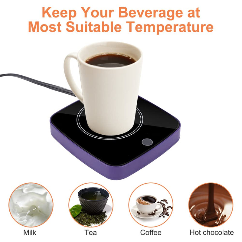 [Australia - AusPower] - ACETOP Coffee Mug Warmer with 3 Temperature Setting, for Desk Auto Shut Off Candle Plate Office Home Use Smart Cup Coffee, Milk, Tea &Hot Chocolate(131F/55degreeCelcius), Navy Blue 