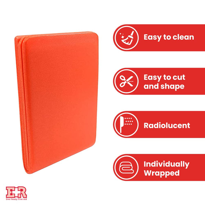 [Australia - AusPower] - Ever Ready First Aid Padded Universal Aluminum Splint, 4.25” x 24”, Flat Folded, Waterproof - 6 Count 