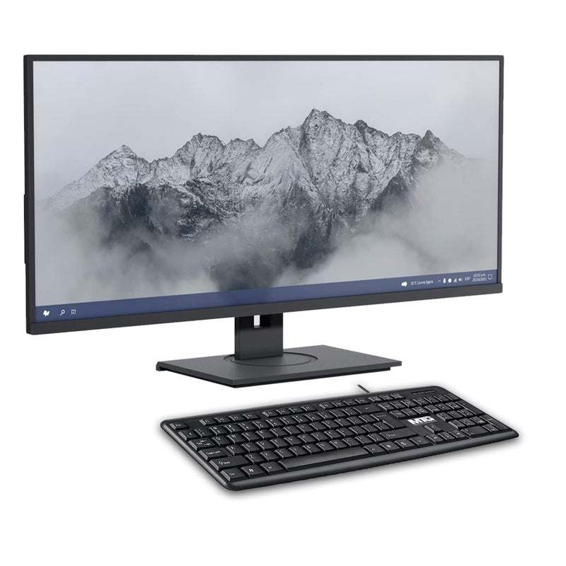 [Australia - AusPower] - MTG Full Size Wired Computer Keyboard, with 5ft USB-A Cable, 104-keys, Foldable Legs and noiseless Key, Compatible with PC, Laptop and Windows 7/8/10/11 