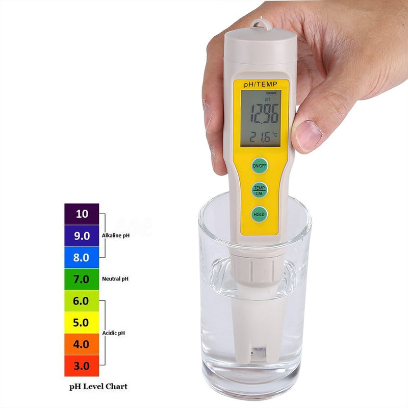 [Australia - AusPower] - PH Meter, Aquarium pH Meter, 2-in-1 Digital LCD PH Meter Aquarium Pool Water Quality Wine Tester Pen Analyzer Waterproof PH Range 0.00-14.00ph Temperature 0.1¡æ~80¡æ 