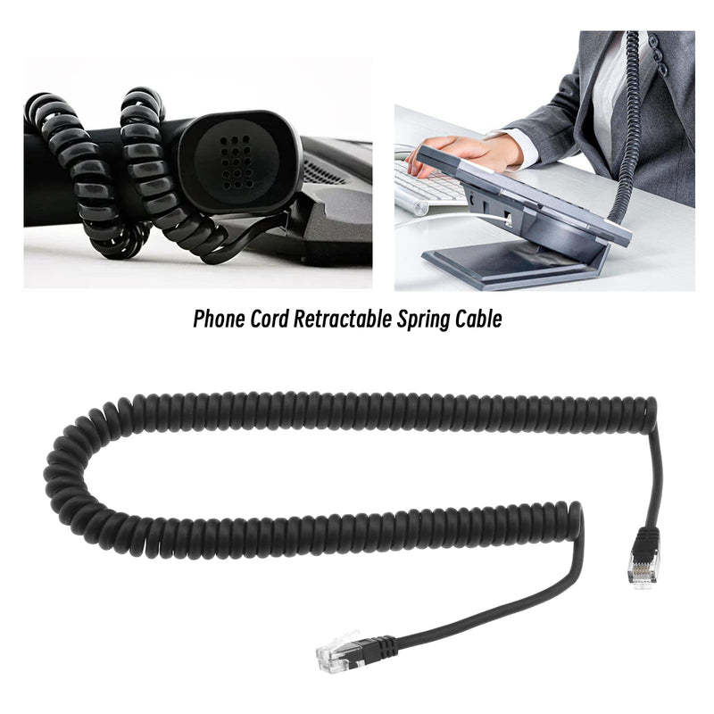 [Australia - AusPower] - The Lord of the Tools RJ12 6P6C Male to Male Telephone Cord Straight Wired Cable Retractable Spring Cable Accessories for Telephone Lines Fax Lines Printer Lines 