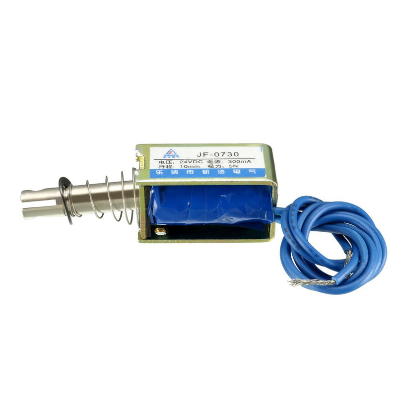 [Australia - AusPower] - uxcell Linear Motion Solenoid Electromagnet JF-0730 DC 24V 300mA 7.2W 5N 10mm Stroke Pull 