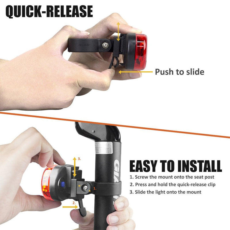 [Australia - AusPower] - BV Rear Bike Tail Light 2 Pack, Bicycle LED Rear Lights, Easy to Install for Cycling Safety Flashlight 