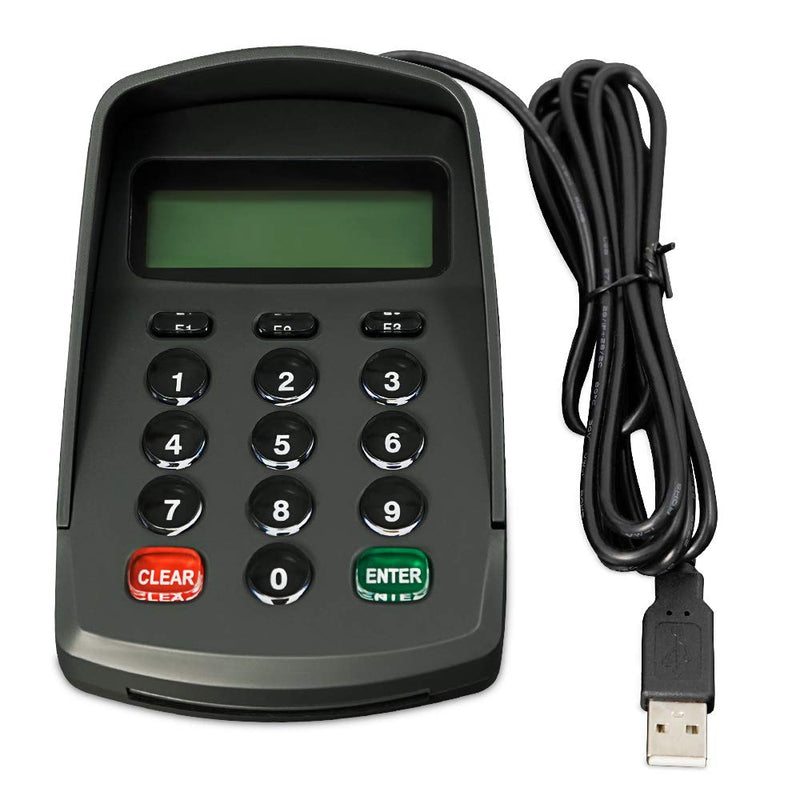 [Australia - AusPower] - USB 15 Keys Keypad Numeric Keyboard Numpad/Digital Keyboard/Pin Pad with LCD Plug and Play Support Bank POS Terminal Input Password Numpad Keypad (YD541-Ciphertext) YD541-Ciphertext 