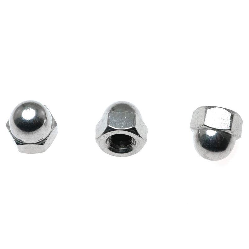 [Australia - AusPower] - PSCCO 10pcs 1/4-20 Stainless Steel Hex Acorn Cap Nut Decorative Round Head Cover Dome Nuts 