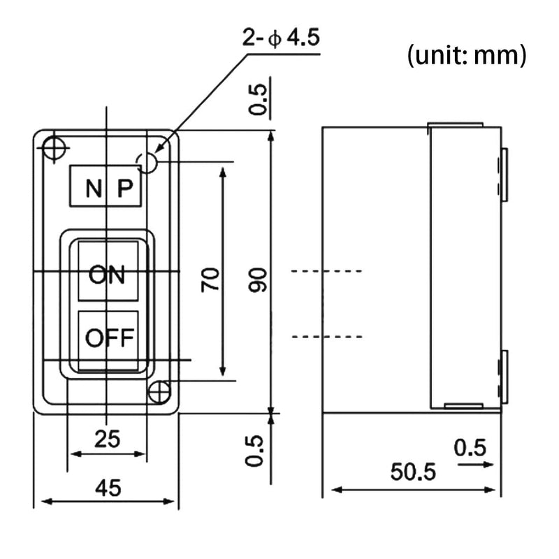 [Australia - AusPower] - Xiaoyztan TBSP-330 3 Phase ON/Off Push Button Power Switch Self-Locking Mechanical Equipment Control Station 30A 3.7kW 