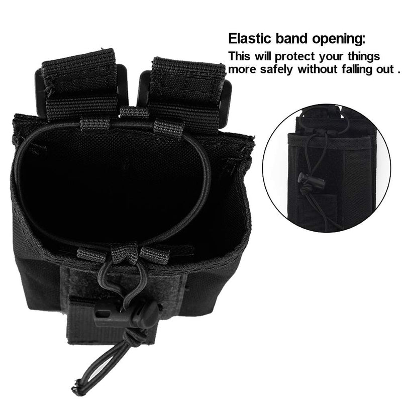 [Australia - AusPower] - Ydmpro Radio Pouch - 1000D Tactical Molle Adjustable Two Way Radios Holder Bag Case for Walkie Talkies 