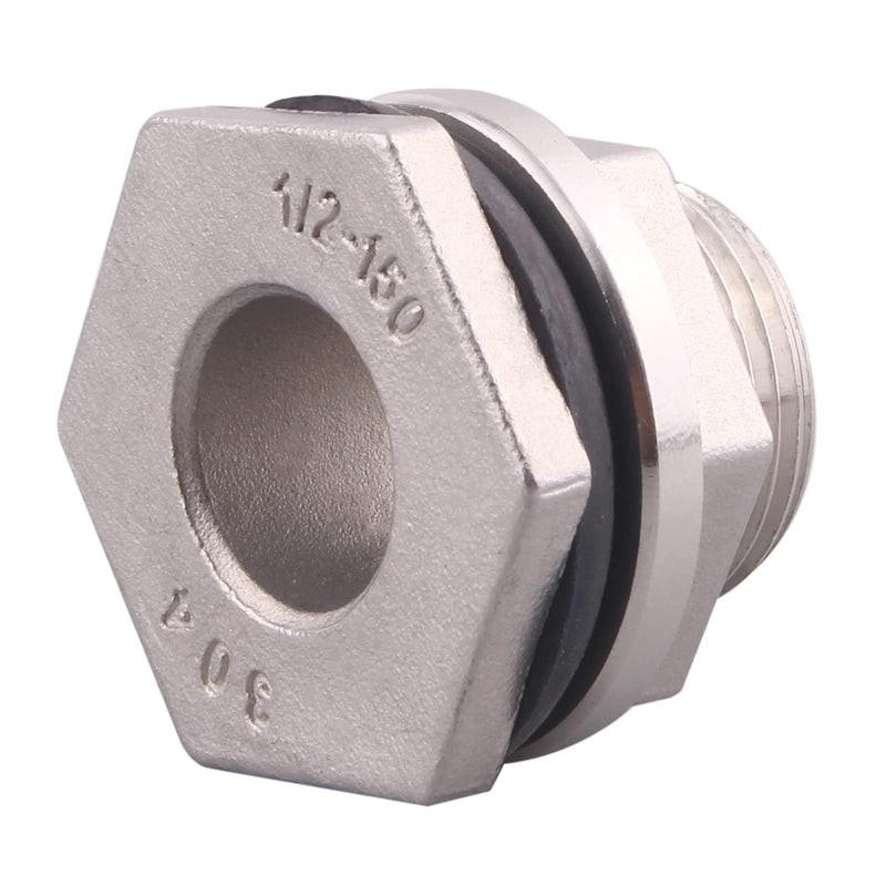 [Australia - AusPower] - DERNORD 3/4” Female Bulkhead Water Tank Connector Stainless Steel Bulkhead Fittings 3/4 Inch 