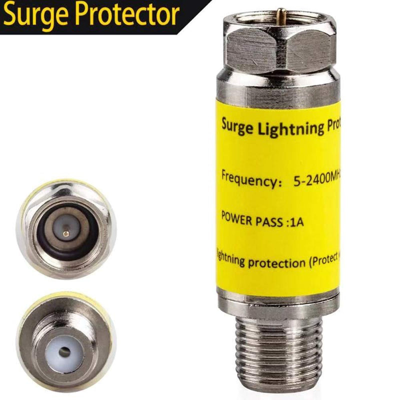 [Australia - AusPower] - Coaxial Surge Lightning Protector for Cable TV,Surge Protector for TV Antenna and Satellite in-Line 75 ohm 5-2400MHz. 