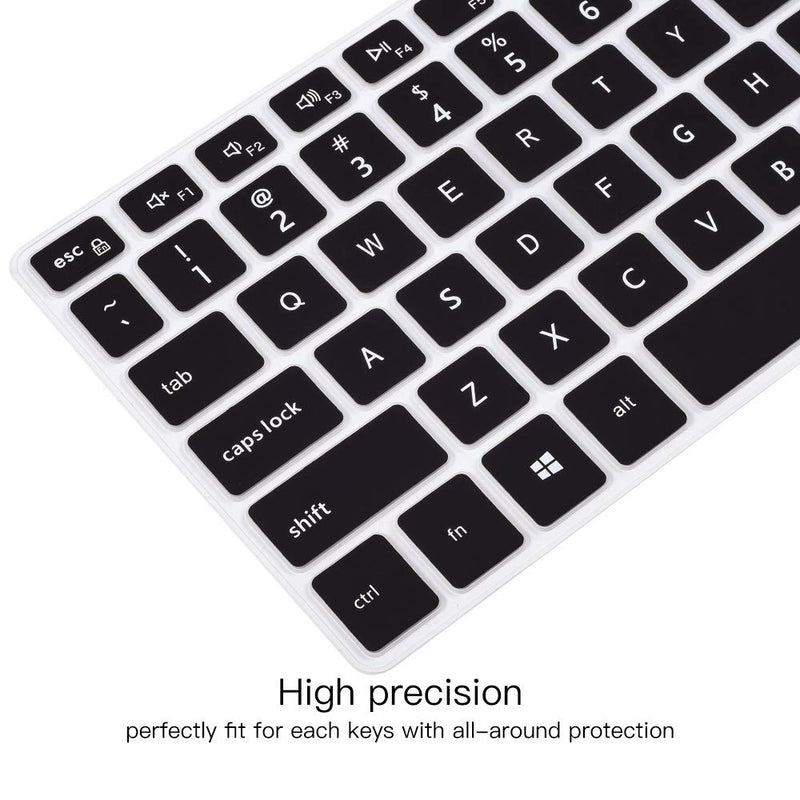 [Australia - AusPower] - Keyboard Cover for 2021 Dell Inspiron 15 3000 3501 3502 3505, Dell Inspiron 15 17 5000 5584 5593 5594 5598 5501 5502 5505 5508 5509, 7000 7500 7590 7591 7501 7506 7706 7790 7791 Keyboard Skin, Black 