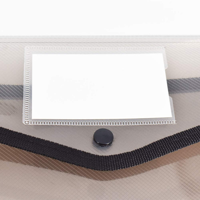 [Australia - AusPower] - Umriox Plastic File Folders, 5 Pack A4 Poly Envelope Expanding File Wallet Document Folder with Snap Button Closure & Label Pocket (Black) Black 