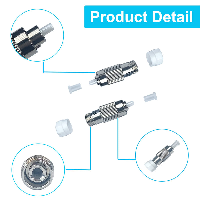 [Australia - AusPower] - 5 Pcs Fiber Optic attenuator, Fiber Signal Attenuation Converter Inserts Connector (FC-UPC, 20dB) FC-UPC 