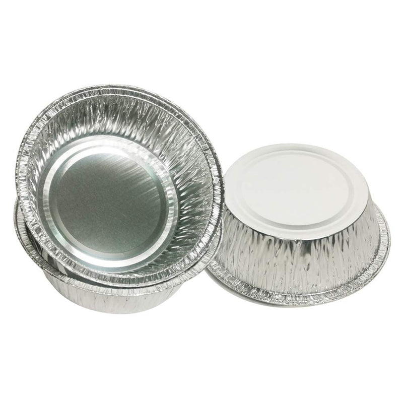 [Australia - AusPower] - 5 Inch Round Tin Foil Pans Disposable Aluminum - Freezer & Oven Safe - for Baking, Cooking, Storage & Reheating,- Pack of 60&125 - by Chaotang (60) 
