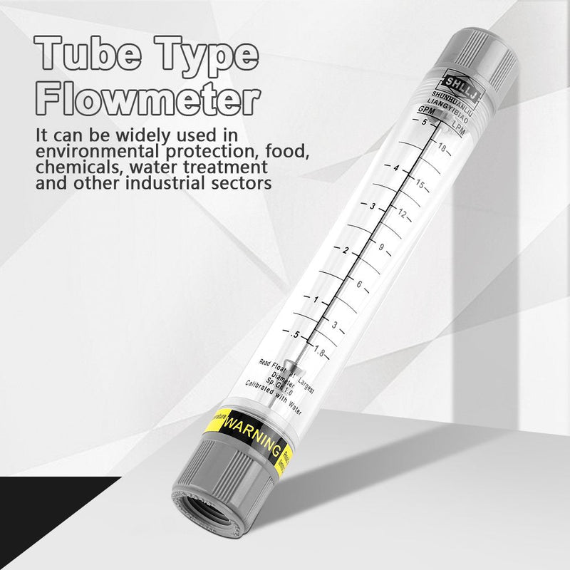 [Australia - AusPower] - Flow Meter, 0.5-5 GPM 1.8-18 LPM Tube Type Flow Meter for Gas Liquid Pipeline Flowmeter for Water Industrial Field 
