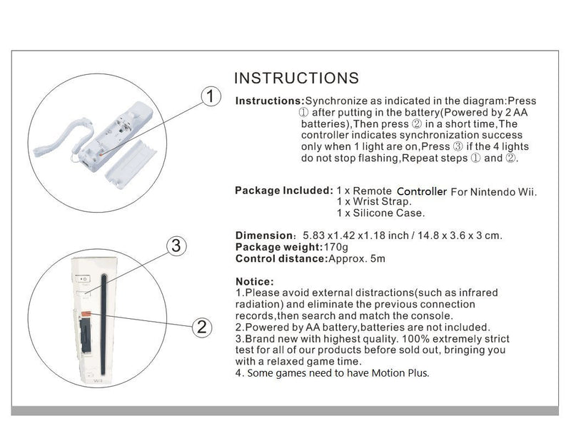 [Australia - AusPower] - Remote Controller for Wii,Yudeg Wii Remote and Nunchuck Controllers with Silicon Case for Wii and Wii U（not Motion Plus） (Red) Red 