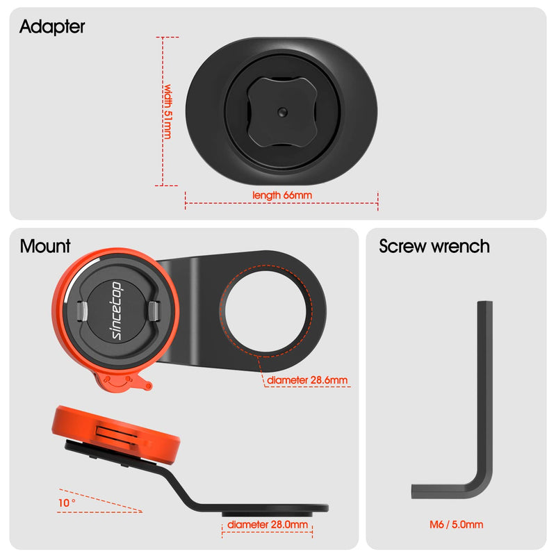 [Australia - AusPower] - Bike Phone Mount,Mountain Bicycle Cell Phone Holder,Universal Aluminum Handlebar Stem Phone Clamp,Cycling Mobile Phone Clip,MTB Road Bike Quick Attach/Release for iPhone Samsung Galaxy Google-Orange 【1st Gen】Stem Mount-Orange 