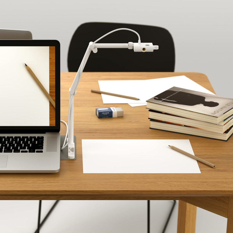 [Australia - AusPower] - OKIOLABS OKIOCAM S USB 2-in-1 Webcam & Document Camera for Distance Learning, Video Conferencing, Remote Working, Stop Motion, Time Lapse, Overhead Video Recording, Super High Definition 1440p 