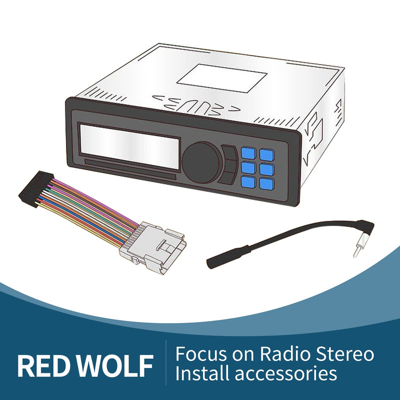 [Australia - AusPower] - RED WOLF Compatible with GM GMC Chevrolet Buick Cadillac 1978-1989 Aftermarket Radio Wire Harness Stereo Connector Plug 