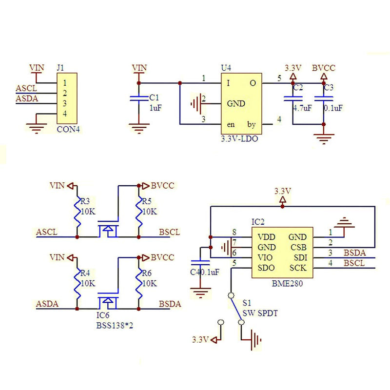 [Australia - AusPower] - Onyehn BME280 Temperature Humidity Barometric Pressure Sensor Module with IIC I2C for Arduino(Pack of 2pcs) 