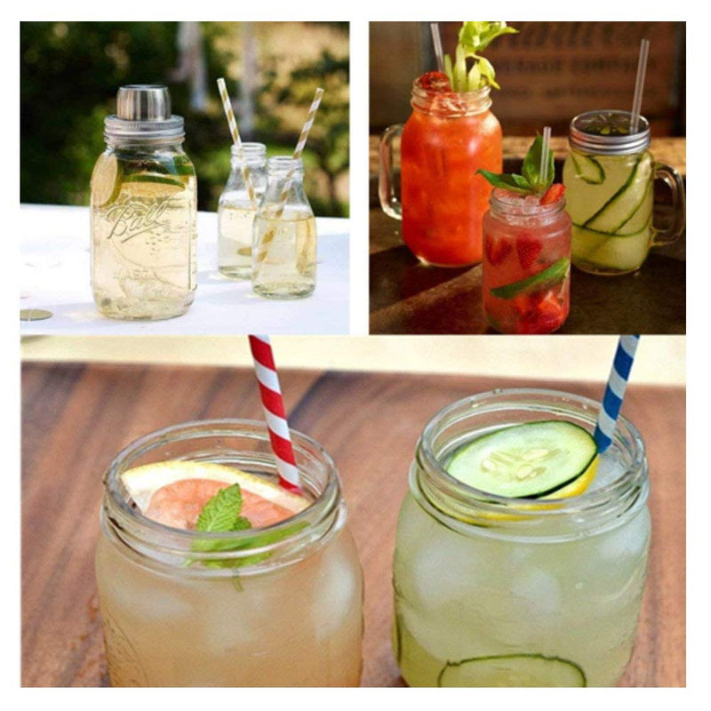 [Australia - AusPower] - Mason Jar Liquor/Oil Pour Spout Dispenser, Sprouting Mason Jar Lid,Shaker Lid Shaker Dry Rub Lid - Cocktail, Mix Spices, Dredge Flour, Sugar Pack of 6 