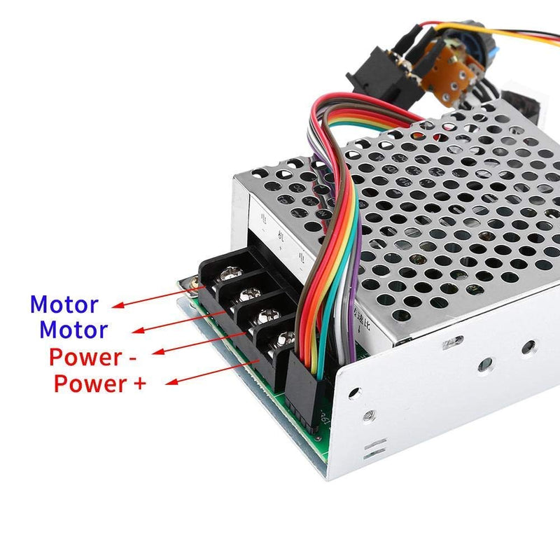 [Australia - AusPower] - DC Motor Speed Controller 10V-55V PWM Controller CW CCW Forward and Reverse Switch with LED Display for Brushed DC Motor 