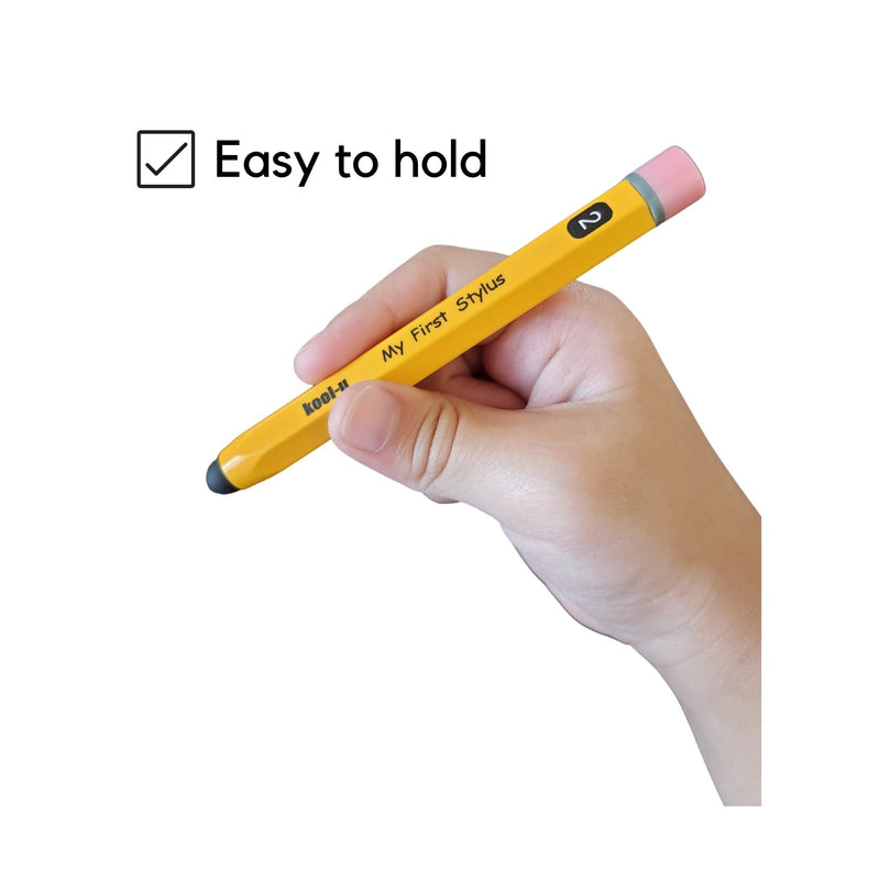 [Australia - AusPower] - KOOL-U Stylus Pens for Kids, Hexagon Shaped Like a Real Pencil, Compatible with All Touch Screen Devices - Apple IPAD, iPhone, Samsung Galaxy Tab, Amazon Fire - 2 Pack 