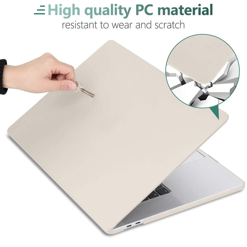 [Australia - AusPower] - Dongke for MacBook Pro 13 inch Case 2020 Release Model A2338 M1 A2251 A2289, Plastic Hard Shell Case & Keyboard Cover Only Compatible with MacBook Pro 13 2020 Touch Bar Fits Touch ID, Stone 