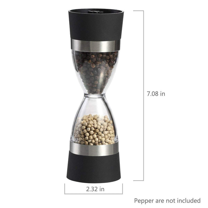 [Australia - AusPower] - Two-in-one dual-head salt and pepper manual grinder can put salt and pepper at the same time 